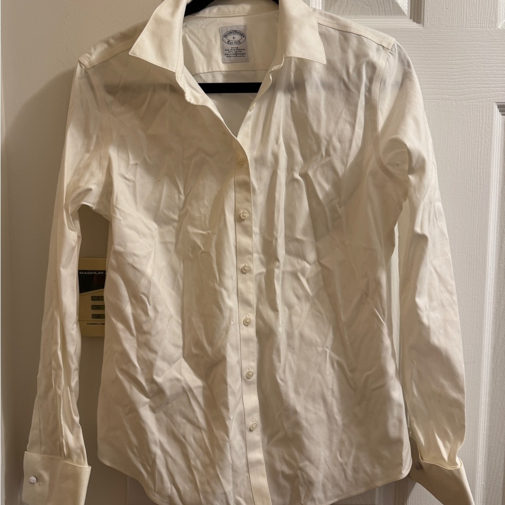 Brooks Brothers Cream Non-Iron Shirt